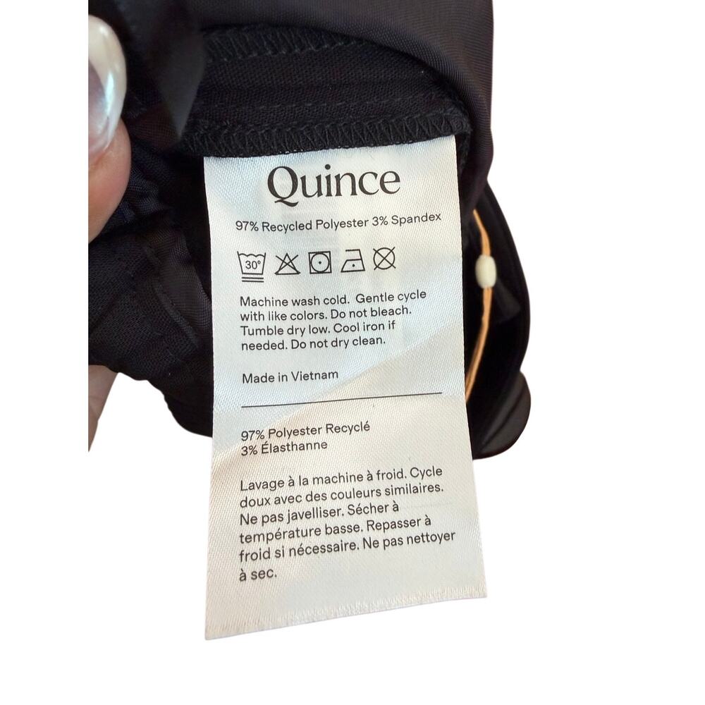 Quince Stretch Crepe Classic Trouser Pants Black Size 8 NWT - Picture 5 of 12